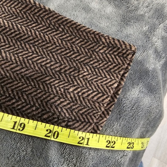 Jason Maxwell Mens Small Herringbone Button Up Shirt Brown Tan Long Sleeve - Picture 7 of 7